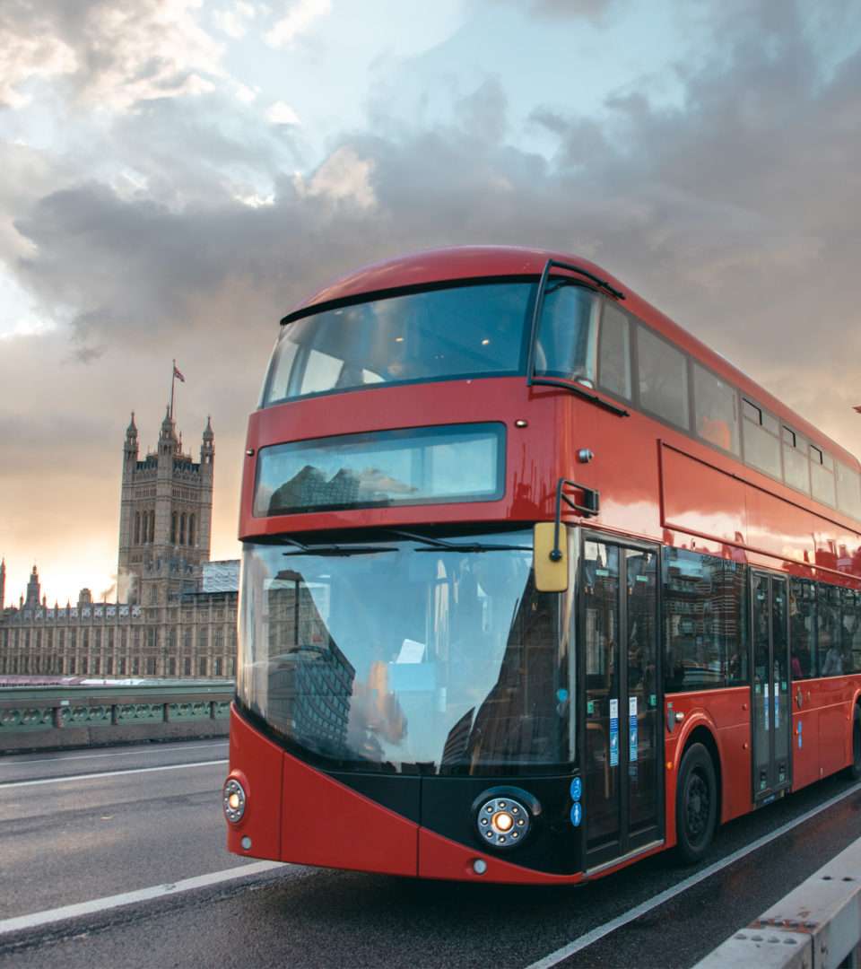 Wright SRM: London red double-decker buses