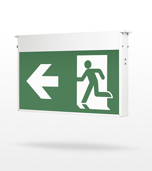 New: Emergency exit light at 60 m viewing distance